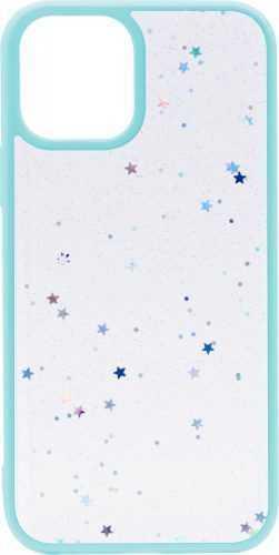 Telefon tok iWill Clear Glitter Star Phone Case az iPhone 12 készülékhez Blue