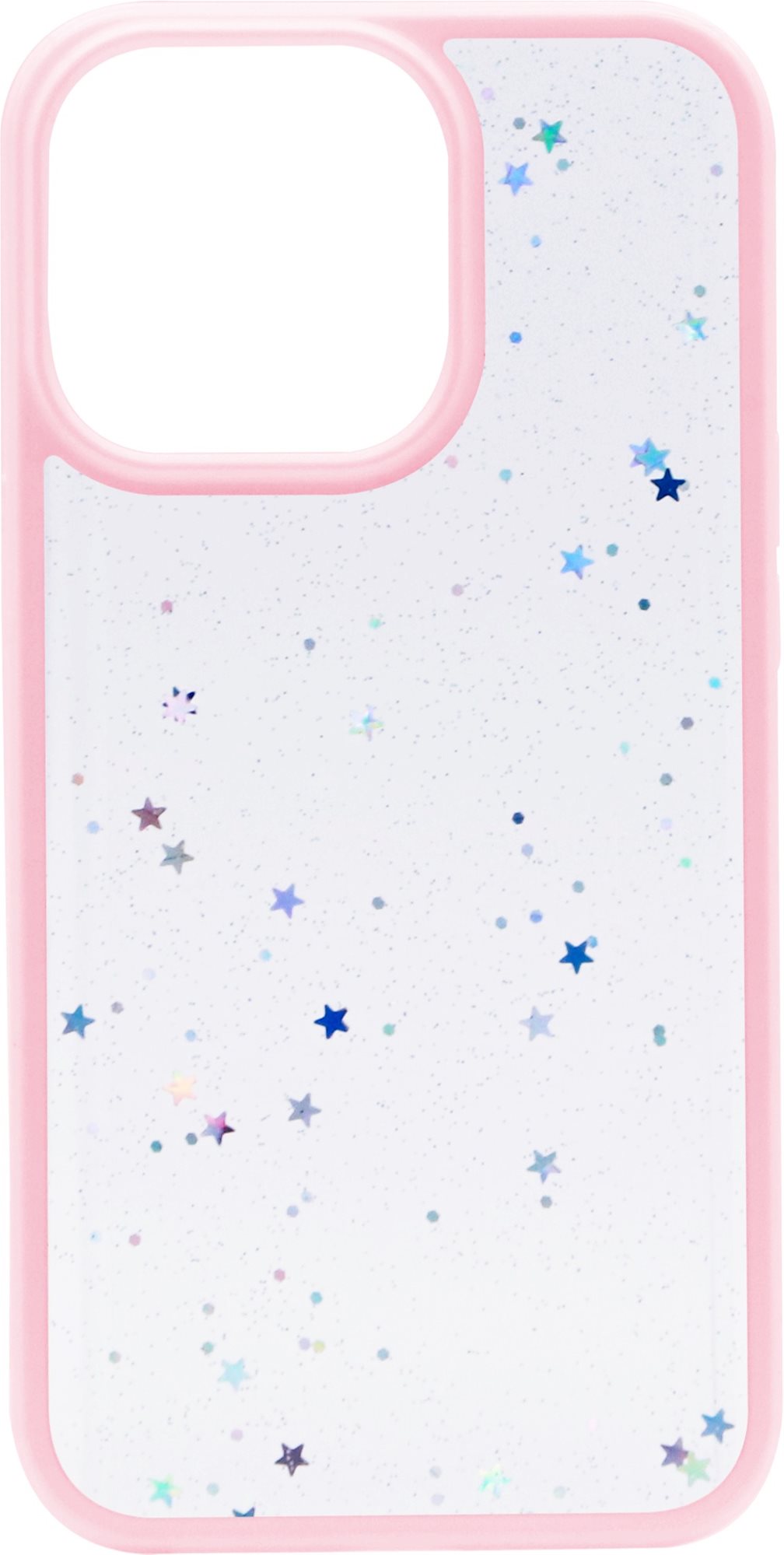 Telefon tok iWill Clear Glitter Star Phone Case az iPhone 13 Pro készülékhez Pink