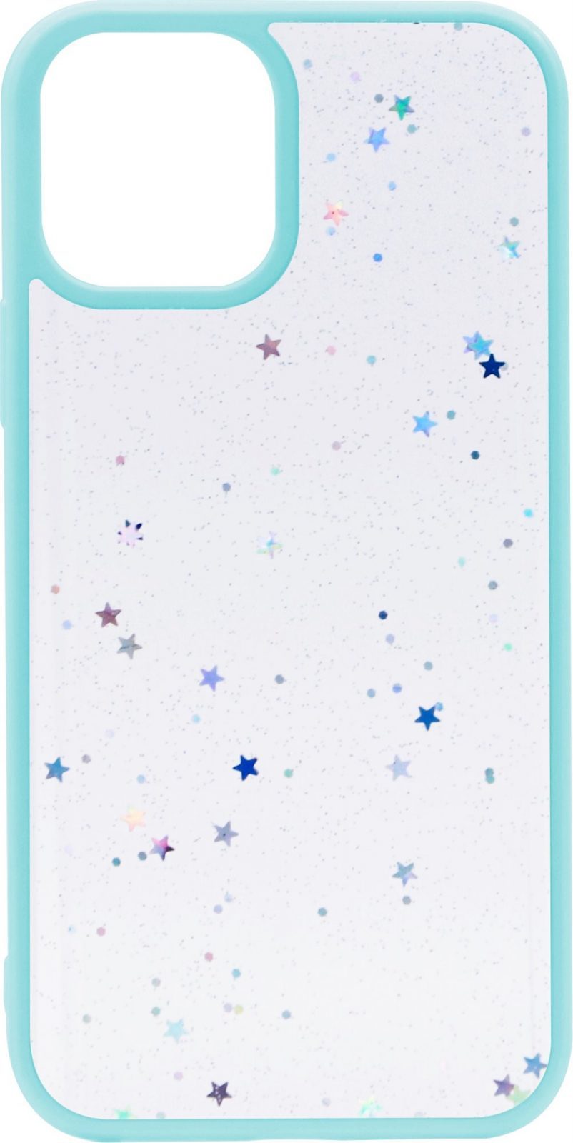 Telefon tok iWill Clear Glitter Star Phone Case az iPhone 13 mini készülékhez Blue
