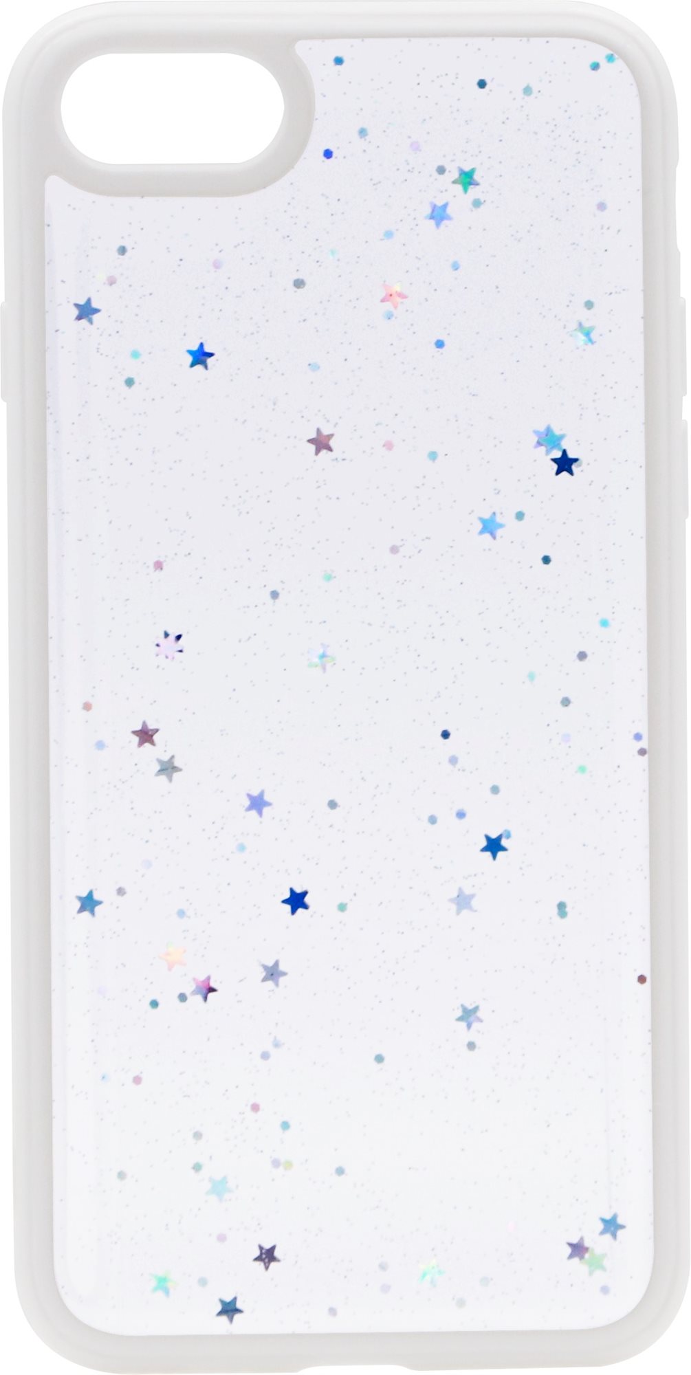 Telefon tok iWill Clear Glitter Star Phone Case az iPhone 7 készülékhez White