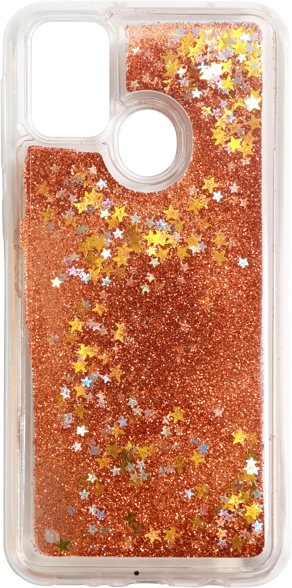 Telefon tok iWill Glitter Liquid Star Samsung Galaxy M21 Rose Gold tok
