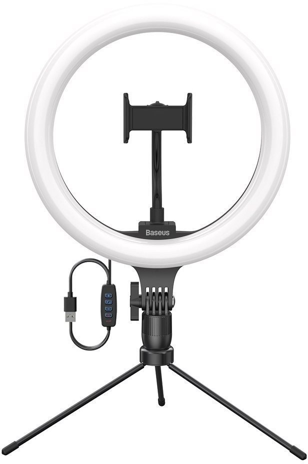 Telefontartó Baseus Live Stream Holder Ring Light Selfie Tripod Black
