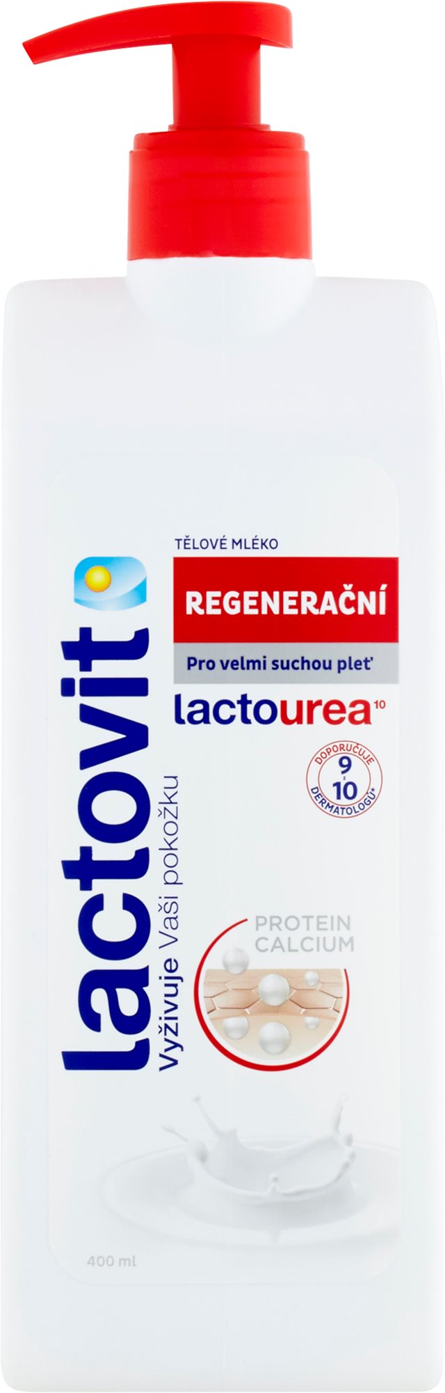 Testápoló LACTOVIT Lactourea Regeneráló testápoló 400 ml