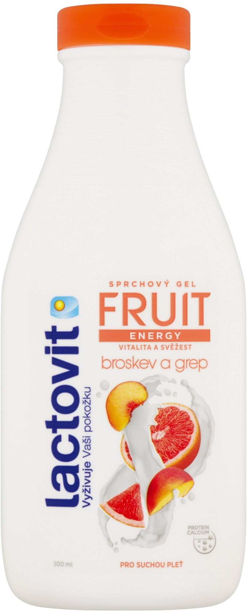 Tusfürdő LACTOVIT Fruit Őszibarack és grapefruit 500 ml
