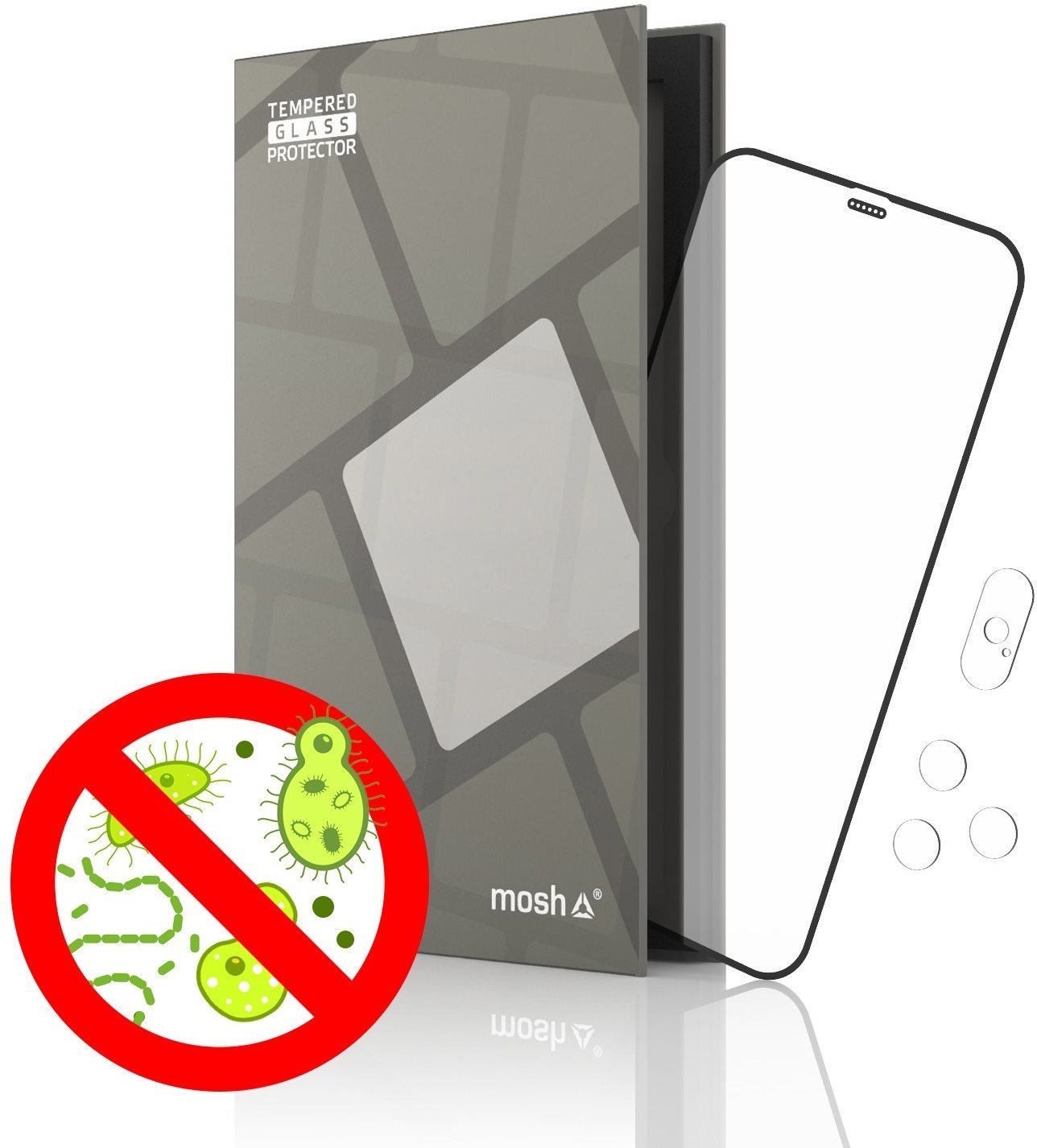Üvegfólia Tempered Glass Protector Antibacterial iPhone X / Xs / 11 Pro készülékre