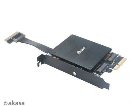 Vezérlőkártya AKASA Dual M.2 PCIe SSD adapter