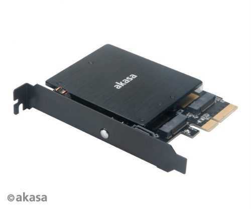 Vezérlőkártya AKASA M.2 PCIe SSD és M.2 SATA SSD ARGB LED adapter / AK-PCCM2P-03