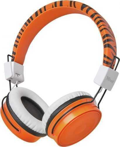Vezeték nélküli fül-/fejhallgató Trust Comi Bluetooth Wireless Kids Headphones narancssárga