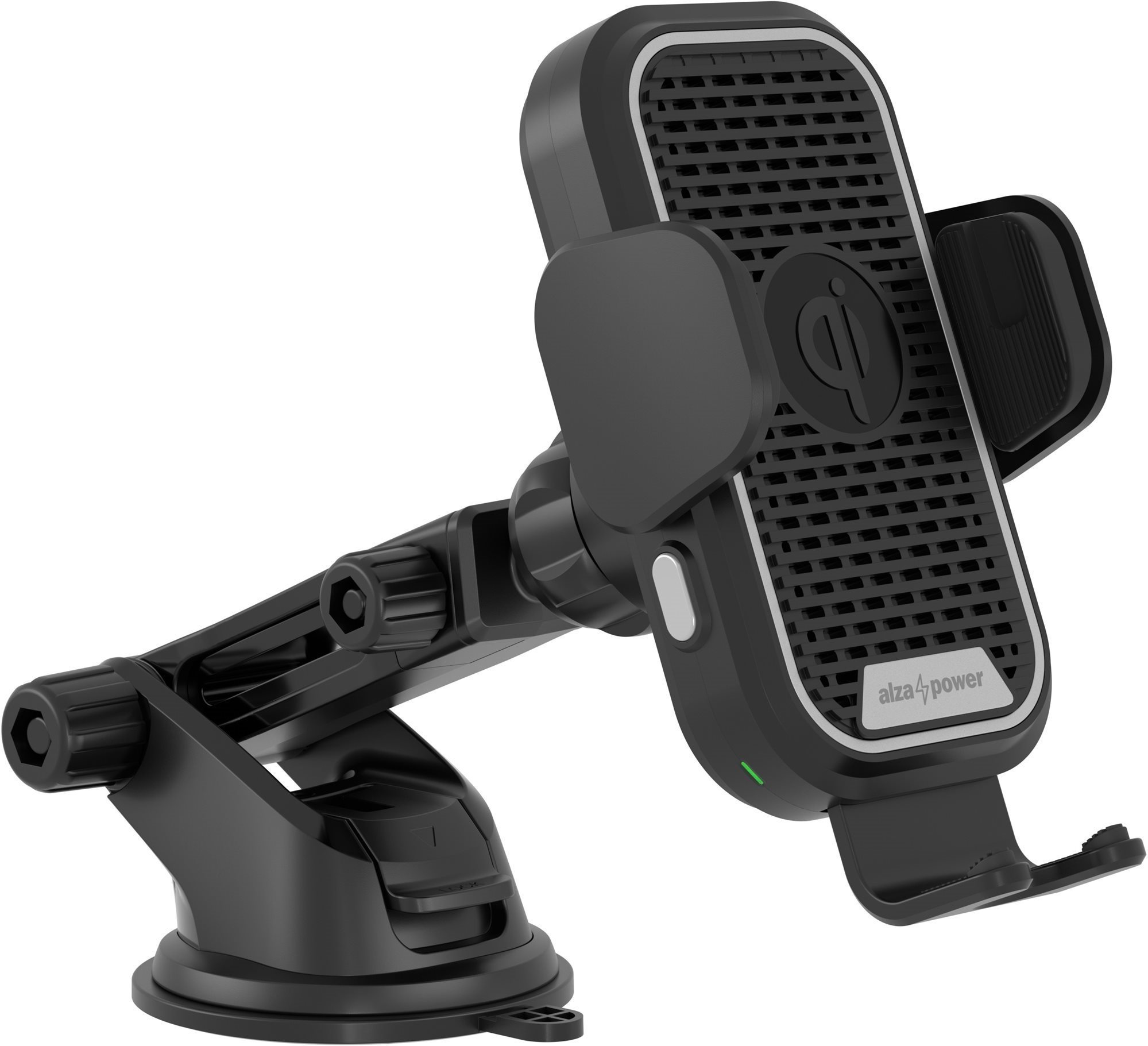 Vezeték nélküli töltő AlzaPower WF200 Wireless Car Charger 15 W fekete