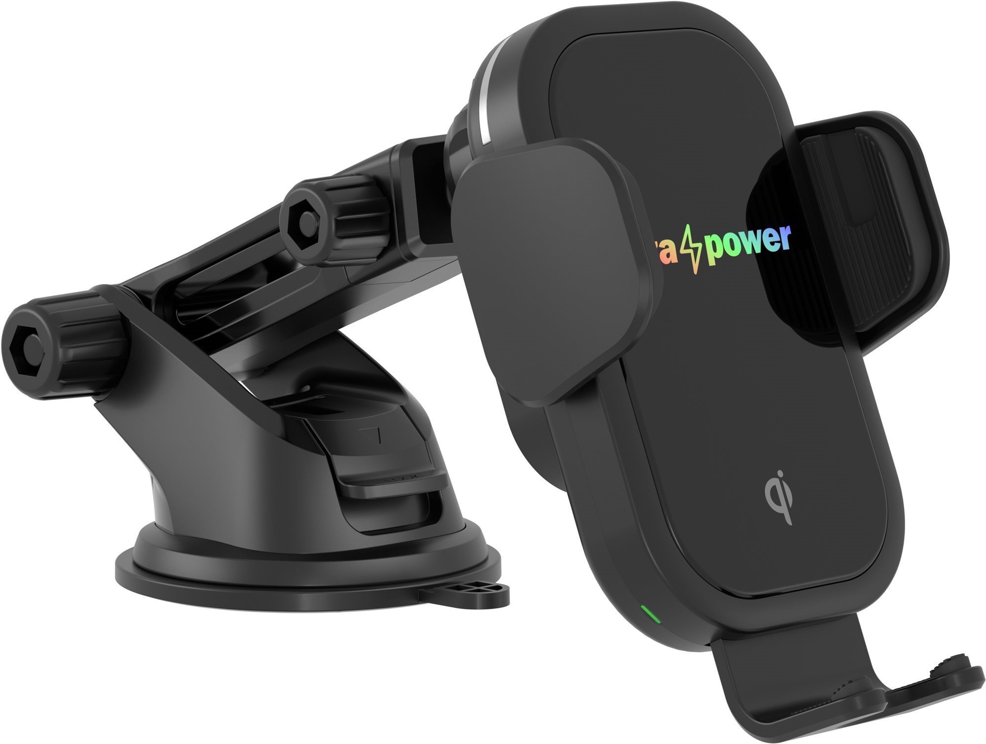 Vezeték nélküli töltő AlzaPower WF400 Wireless Car Charger 15 W fekete