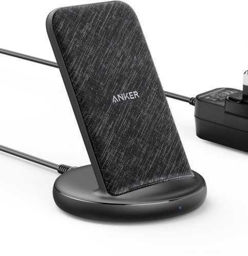 Vezeték nélküli töltő Anker PowerWave II Stand 15 W EU Black+Gray