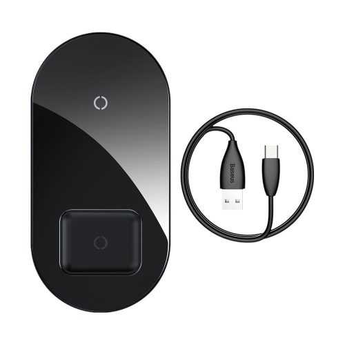Vezeték nélküli töltő Baseus Simple 2in1 Wireless Charger Turbo Edition 24W + 12V Charger