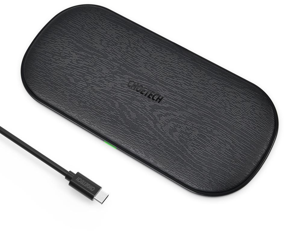 Vezeték nélküli töltő ChoeTech 5-Coils Dual Wireless Fast Charger Pad 10W Black