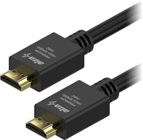 Videokábel AlzaPower AluCore Premium HDMI 2.0 High Speed 4K 3m fekete