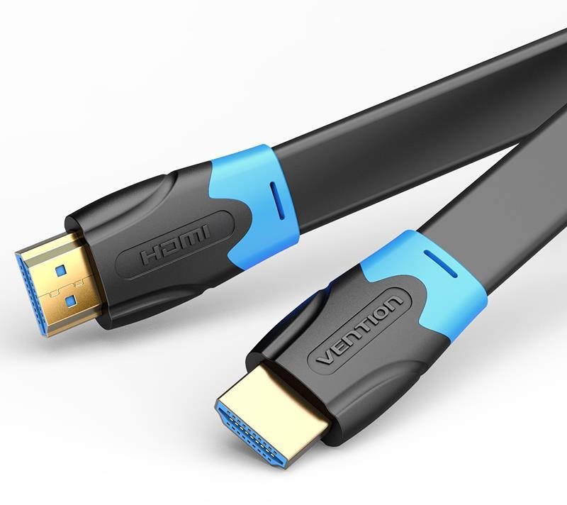 Videokábel Vention Flat HDMI Cable 1.5M Black