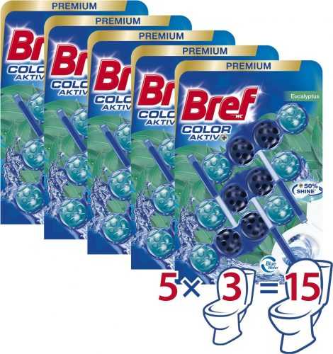 WC golyó BREF Blue Active eukaliptusz 15 × 50 g