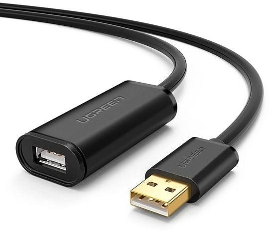 Adatkábel UGREEN USB 2.0 Active Extension Cable 10m Black