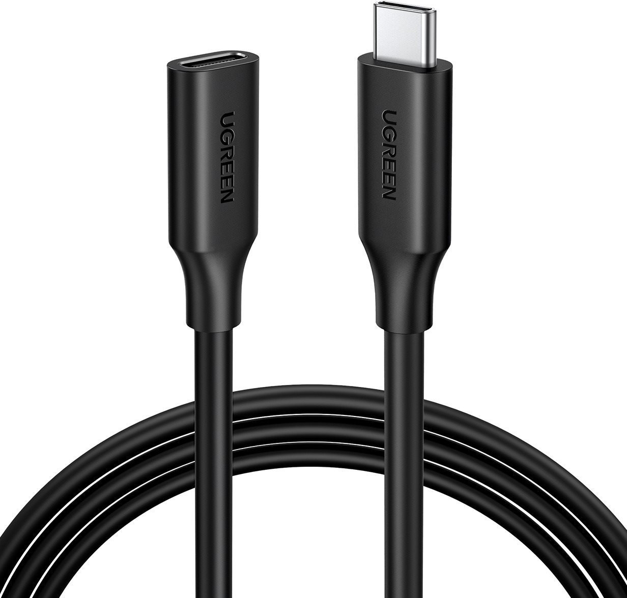 Adatkábel Ugreen USB-C/M to USB-C/F Gen2 5A Extension Cable 1 m (Black)