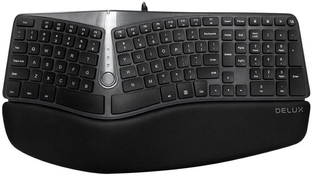 Billentyűzet DELUX GM901U Wired Ergonomic