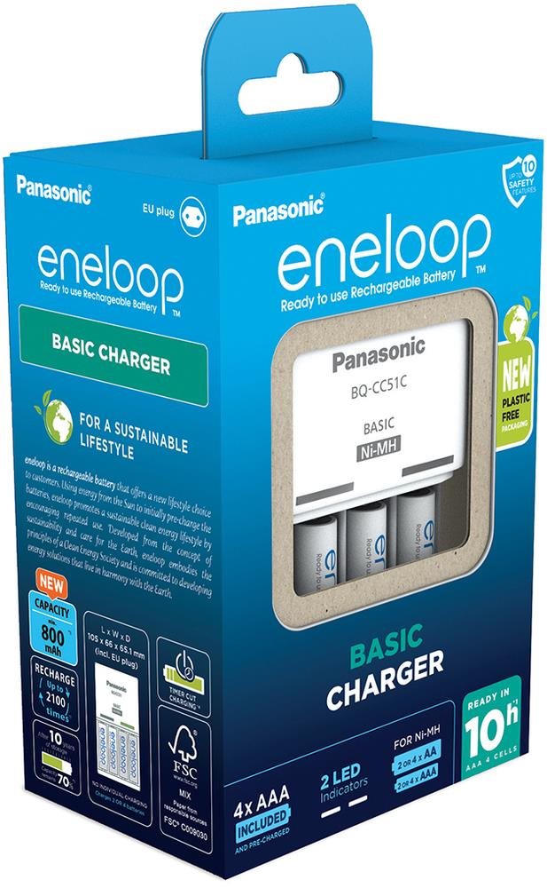 Elem töltő Panasonic eneloop NAB. KJ51MCC04E 4xAAA N