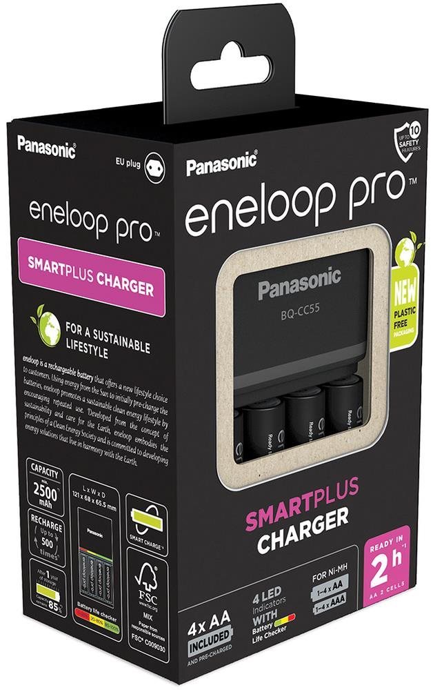 Elem töltő Panasonic eneloop NAB. KJ55HCD40E 4xAA PRO N
