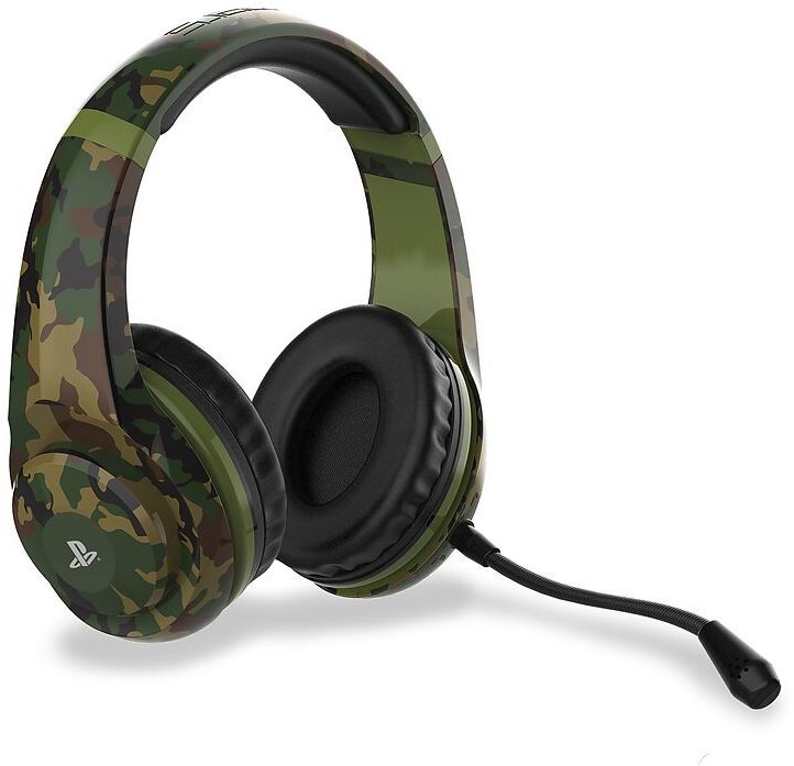 Gamer fejhallgató 4Gamers Camo Edition Gaming Headset - Woodland - PS4