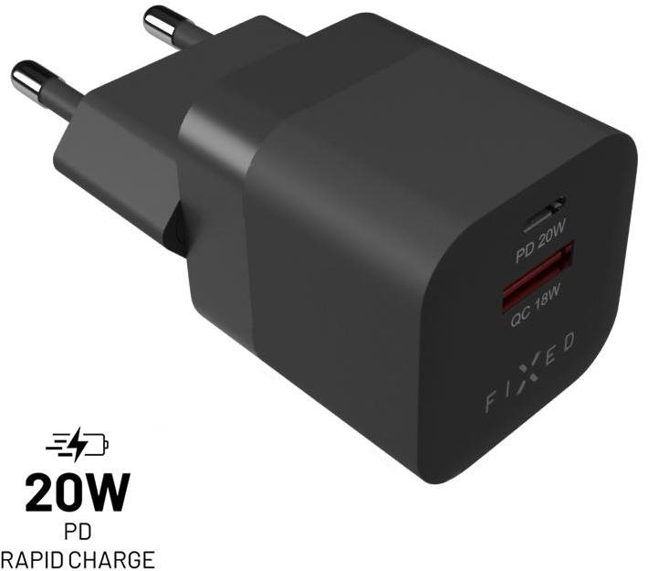 Hálózati adapter FIXED PD Rapid Charge Mini USB-C és USB kimenettel