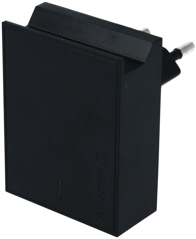 Hálózati adapter Swissten hálózati töltő USB-C SMART IC 2xUSB 3A fekete
