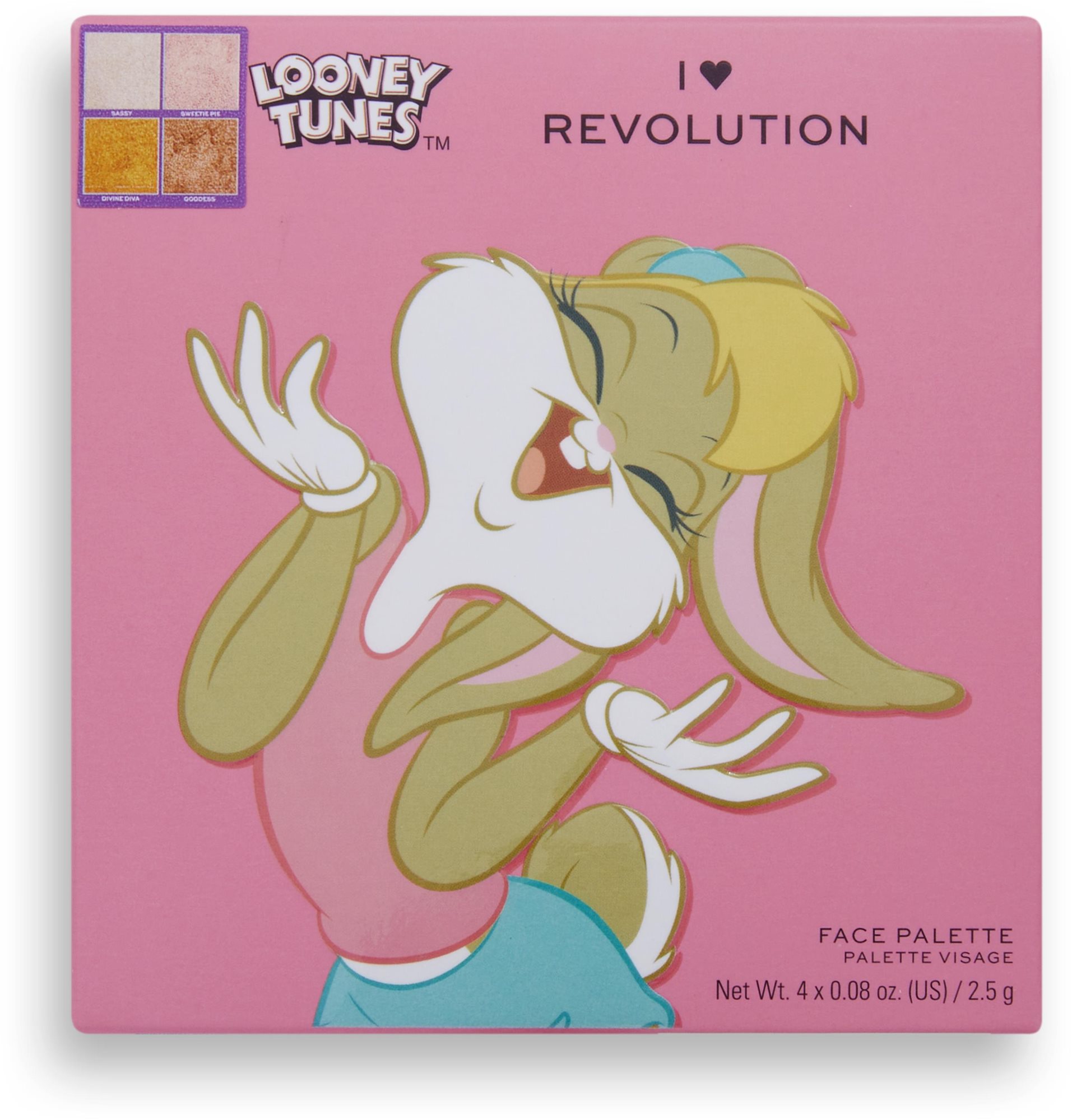 Highlighter I HEART REVOLUTION Looney Tunes X Lola Highlighter Palette 2