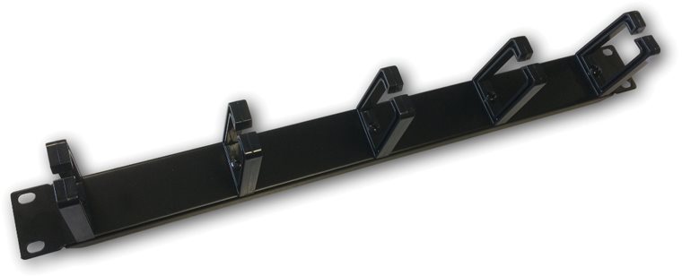 Kábelrendező Datacom 19” rögzítő panel 1U 5 x műanyag fogantyú (3 x 6 cm) fekete