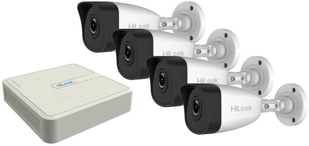 Kamerarendszer HiLook KIT bullet/ 1x NVR-104H-D/4P(C)/ 4x IP kamera IPC-B140H(C)