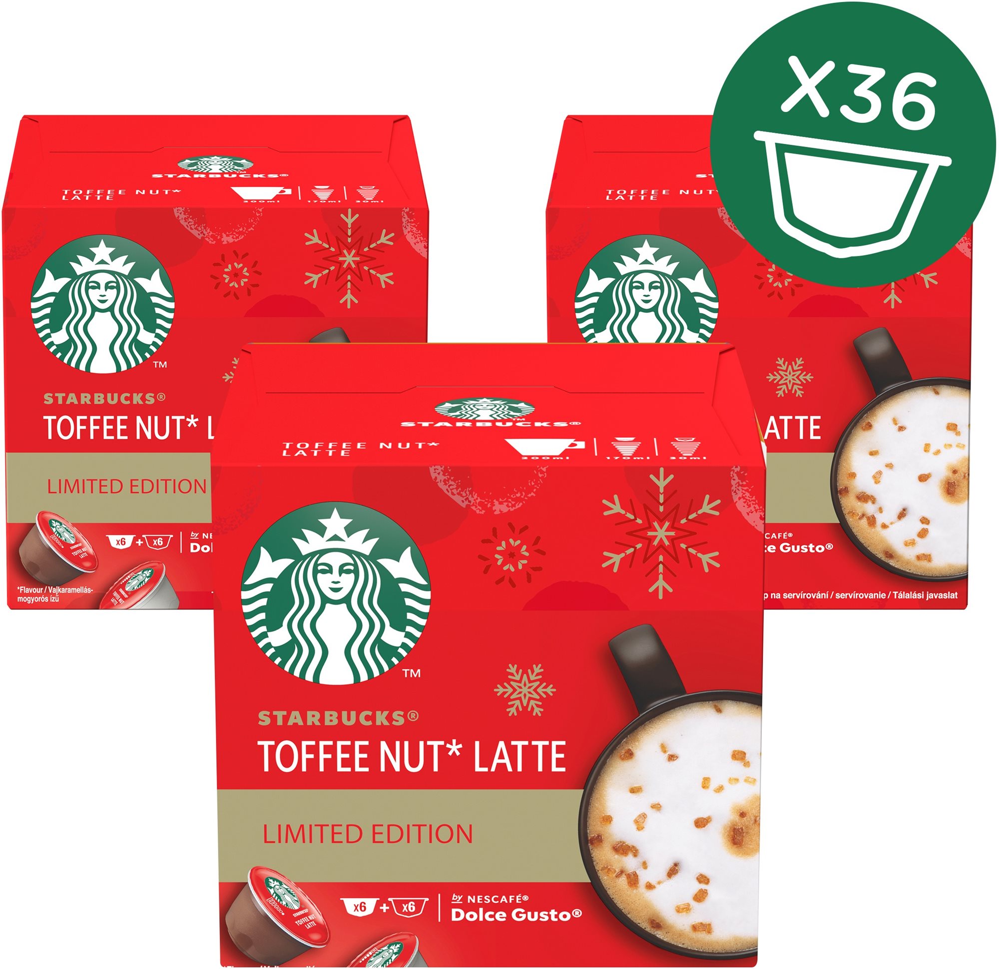 Kávékapszula STARBUCKS® Toffee Nut Latte by NESCAFE® DOLCE GUSTO® Limitált kiadás