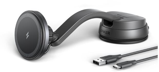 MagSafe vezeték nélküli töltő Anker PowerWave Mag Go Car Charging Mount