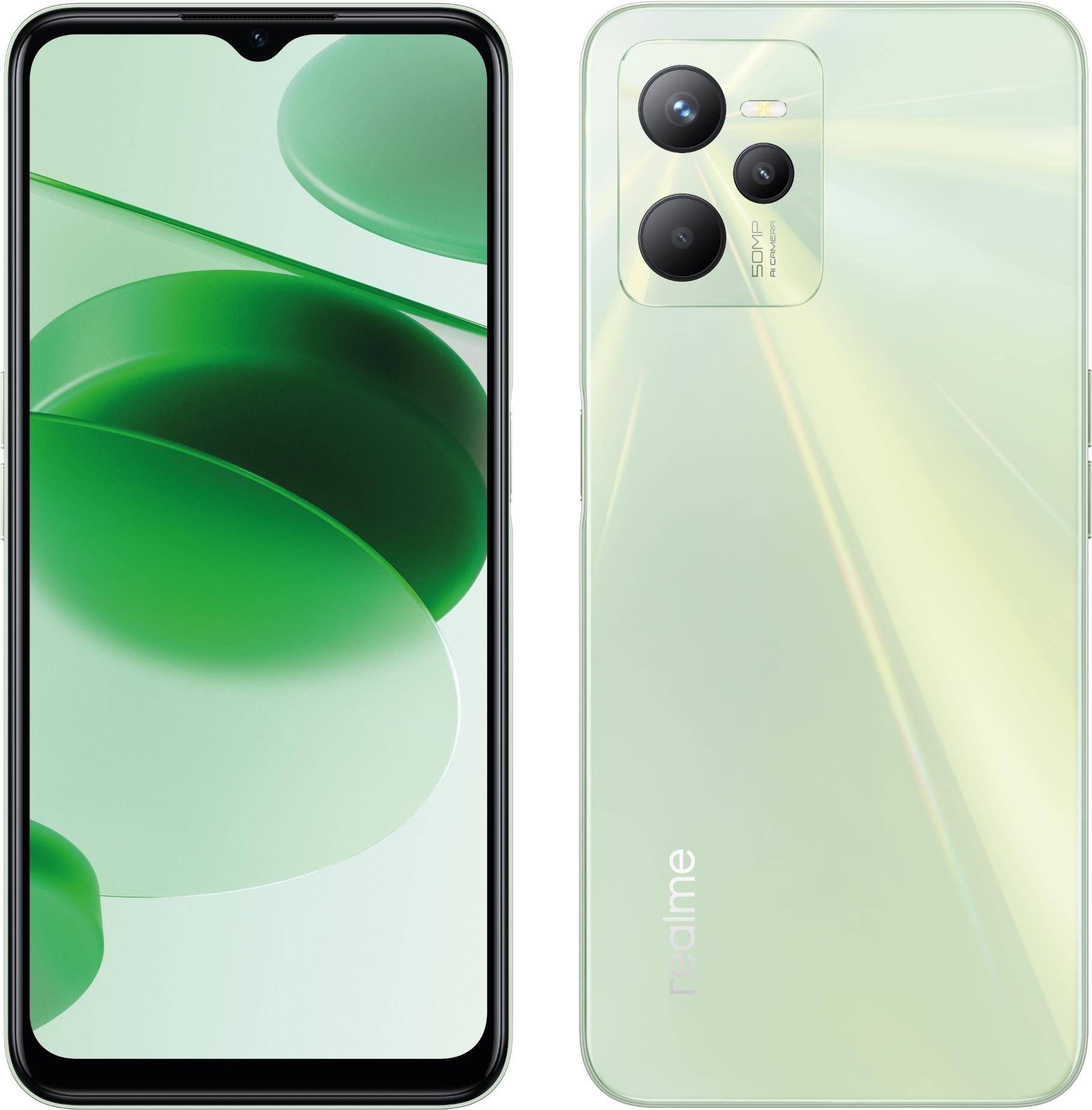 Mobiltelefon Realme C35 Dual SIM 128 GB zöld