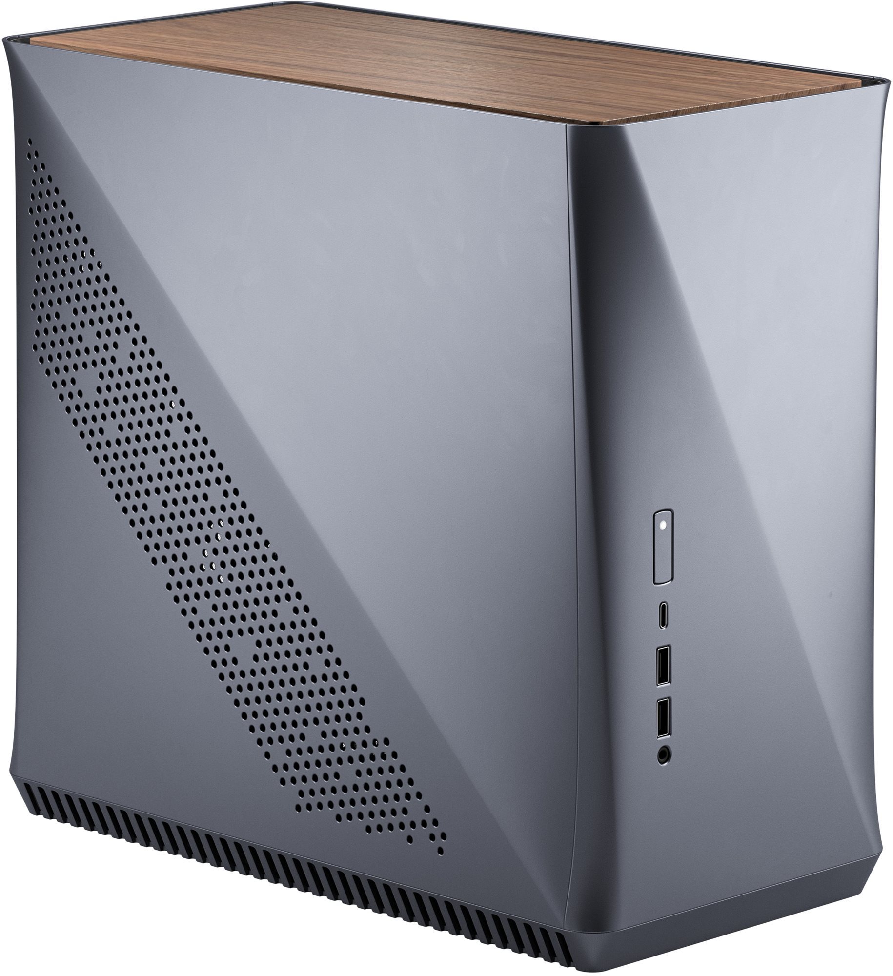 Számítógépház Fractal Design Era ITX Titanium Gray - Walnut