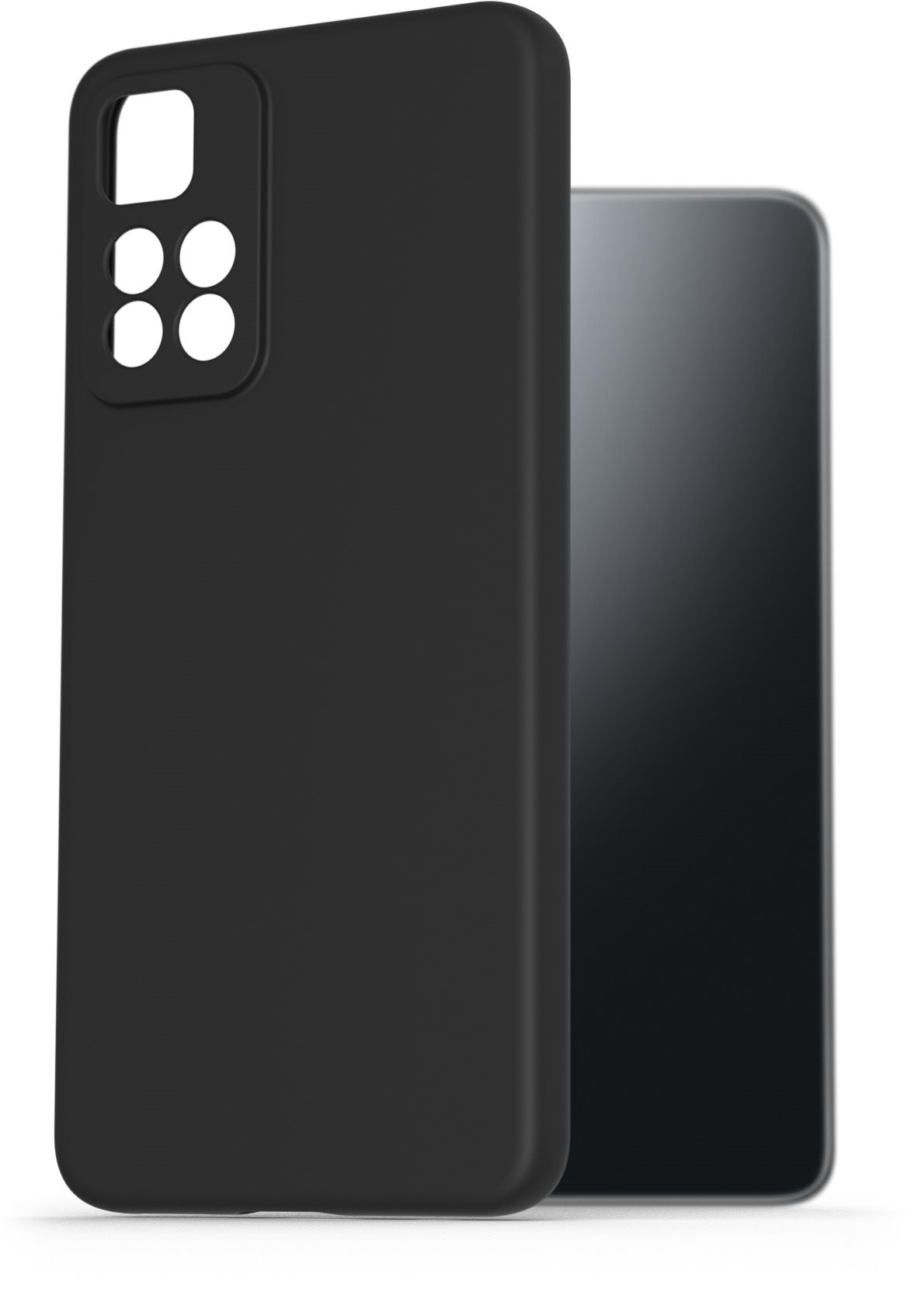 Telefon tok AlzaGuard Premium Liquid Xiaomi Redmi Note 11 Pro+ 5G fekete szilikon tok