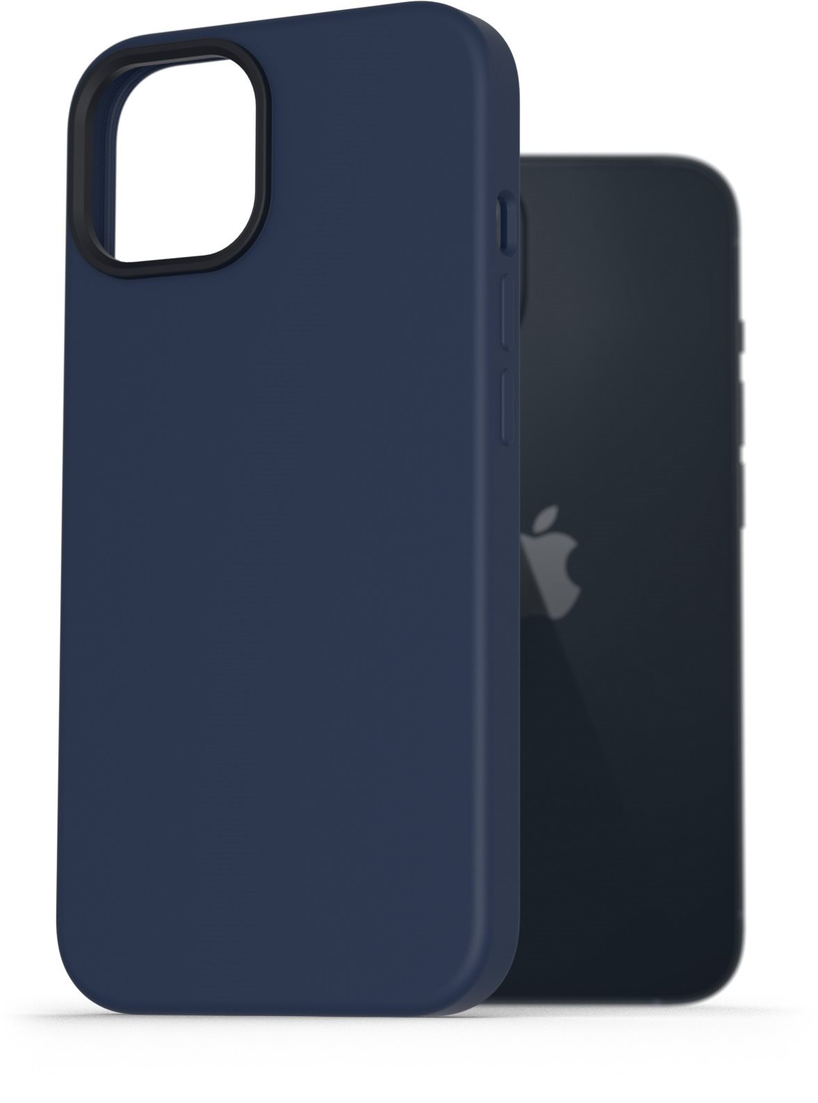 Telefon tok AlzaGuard iPhone 14 kék mágneses szilikon tok