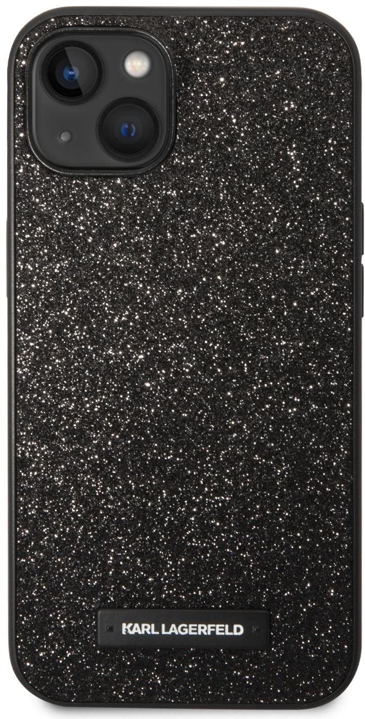 Telefon tok Karl Lagerfeld Glitter Plague iPhone 14 Plus hátlap tok - fekete