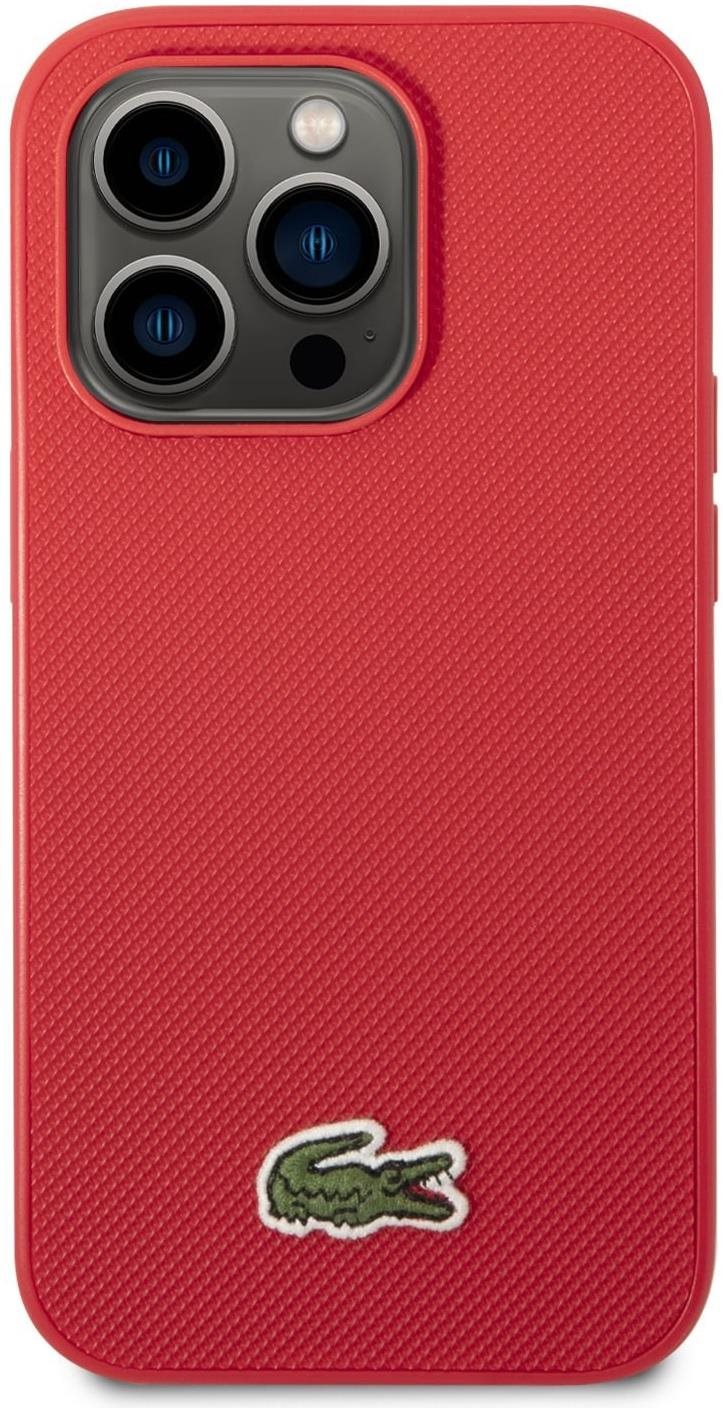 Telefon tok Lacoste Iconic Petit Pique Logo iPhone 14 Pro Max piros hátlap tok