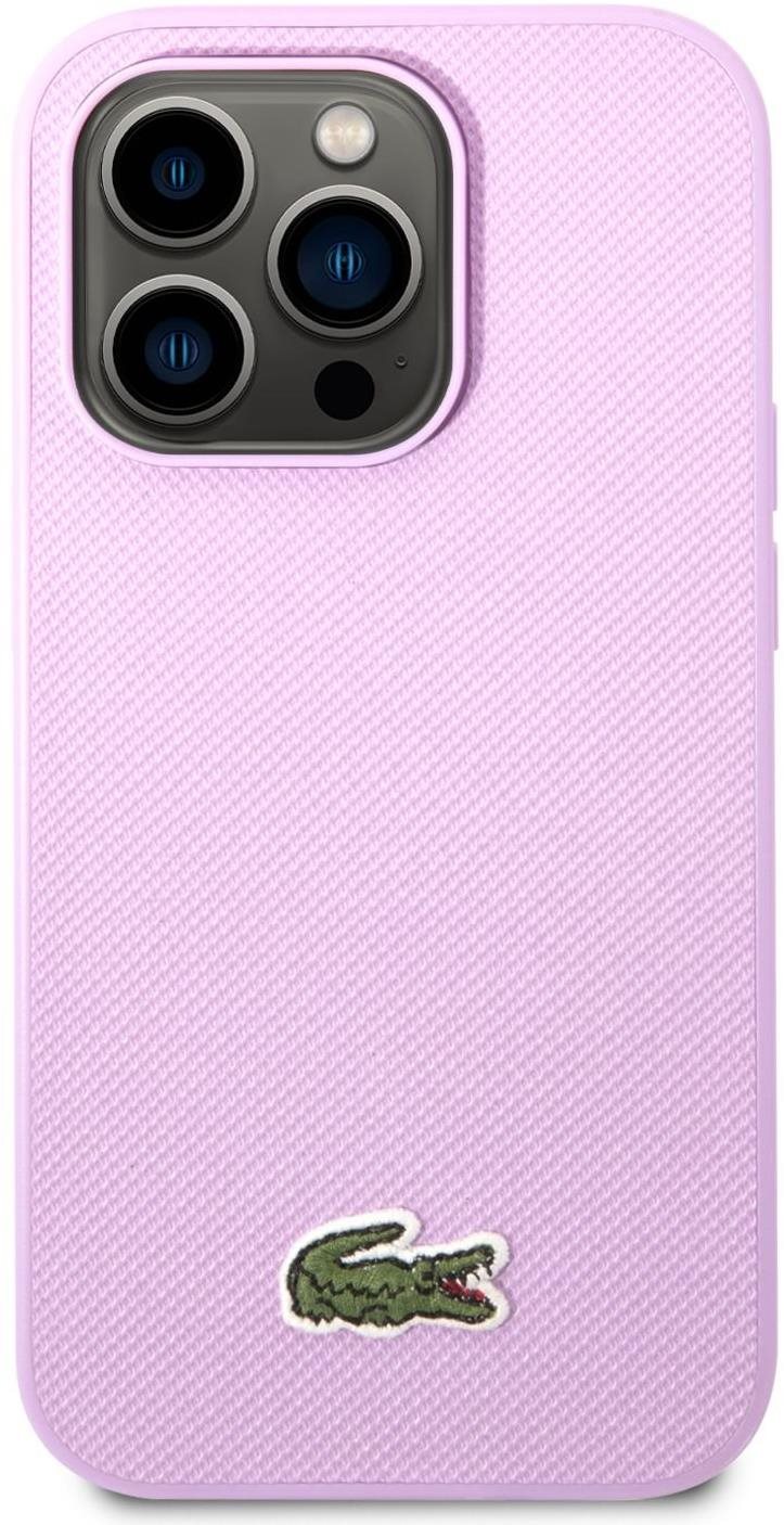 Telefon tok Lacoste Iconic Petit Pique Logo iPhone 14 Pro lila hátlap tok