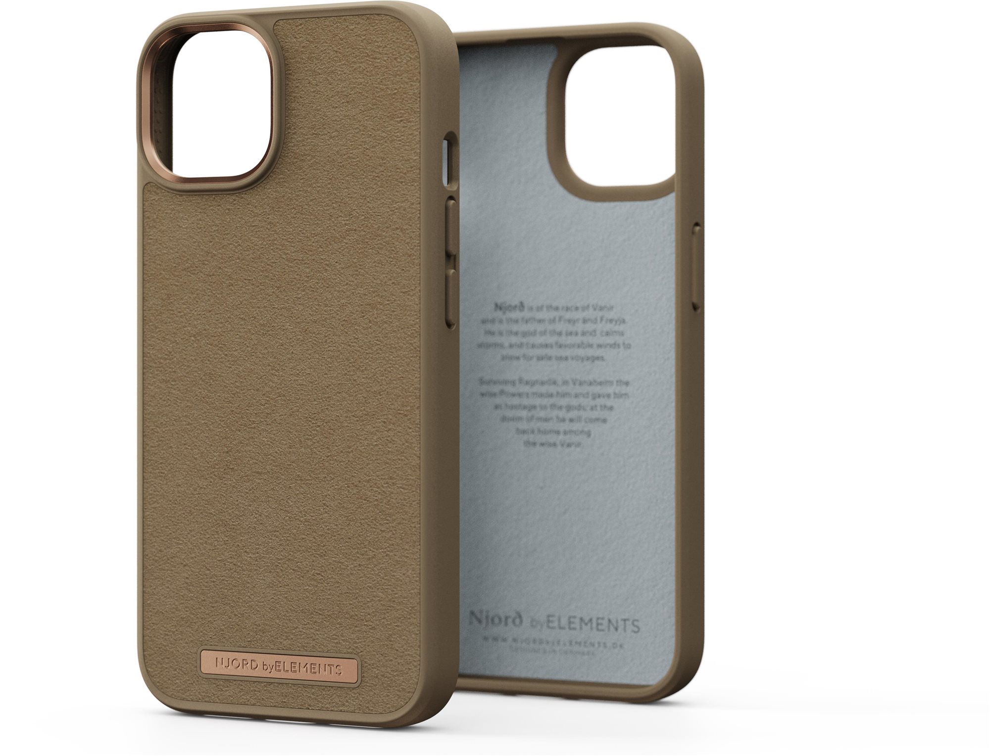 Telefon tok Njord iPhone 14 Comfort+ Case Camel