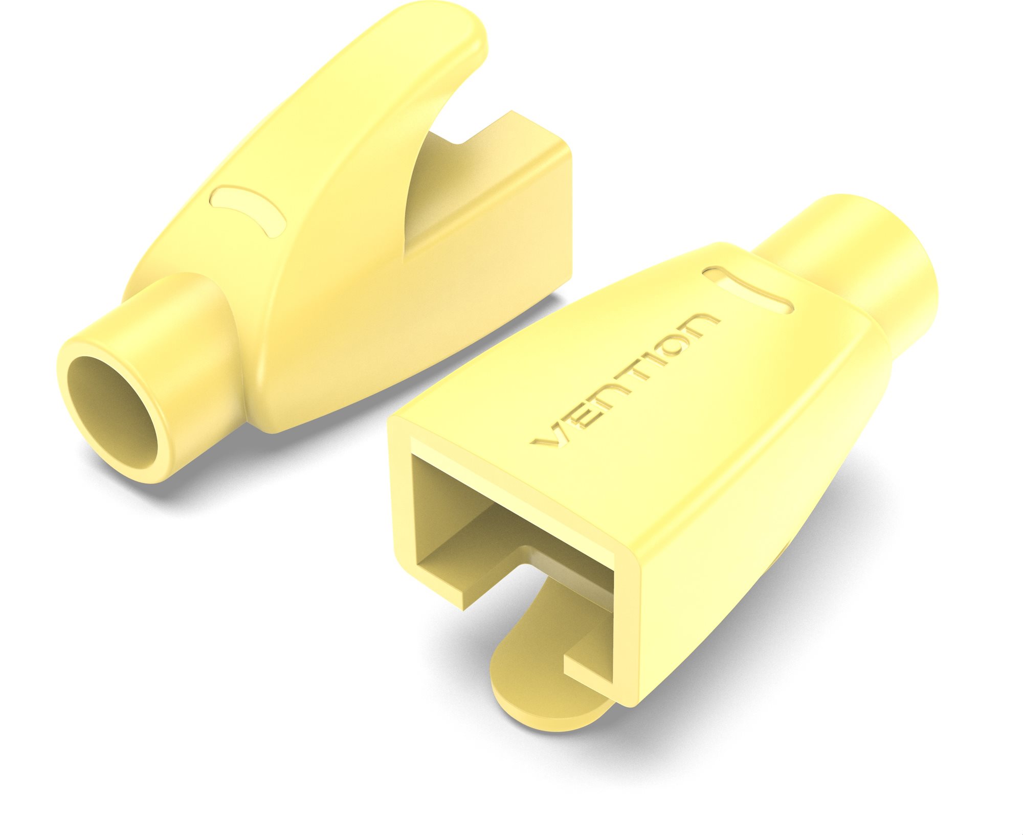Törésgátló Vention RJ45 húzásmentesítő csizma Sárga PVC típus 100 csomag