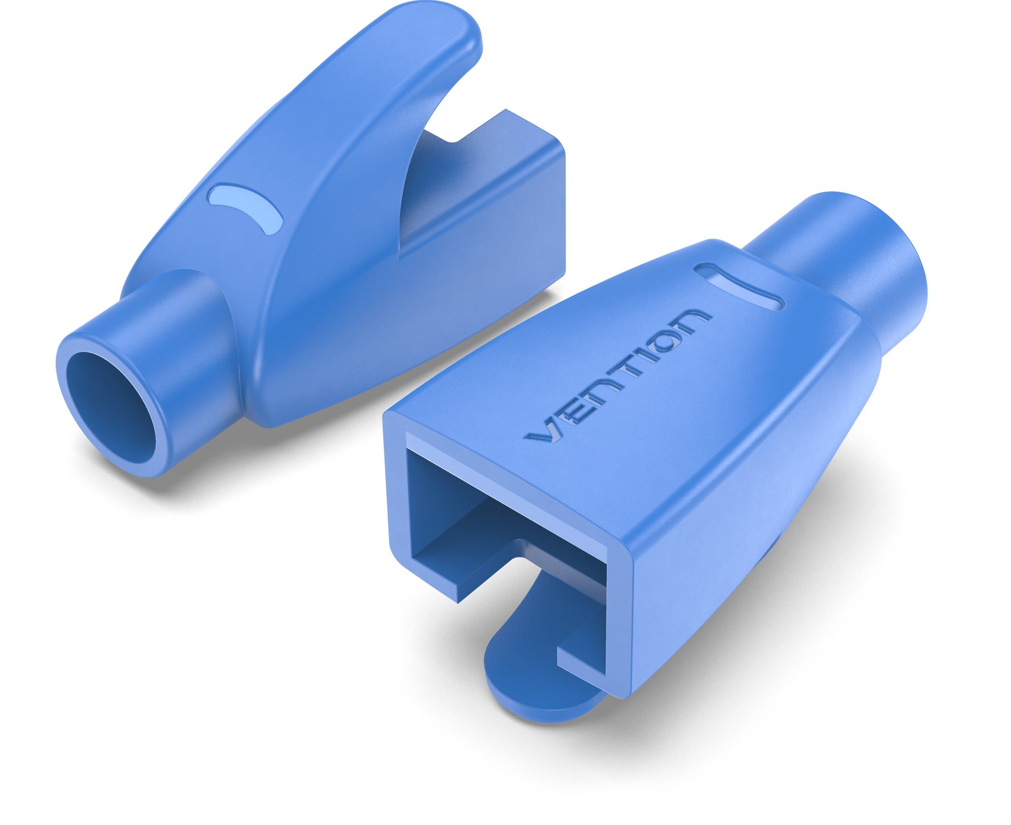 Törésgátló Vention RJ45 húzásmentesítő csizma kék PVC típus 100 csomag