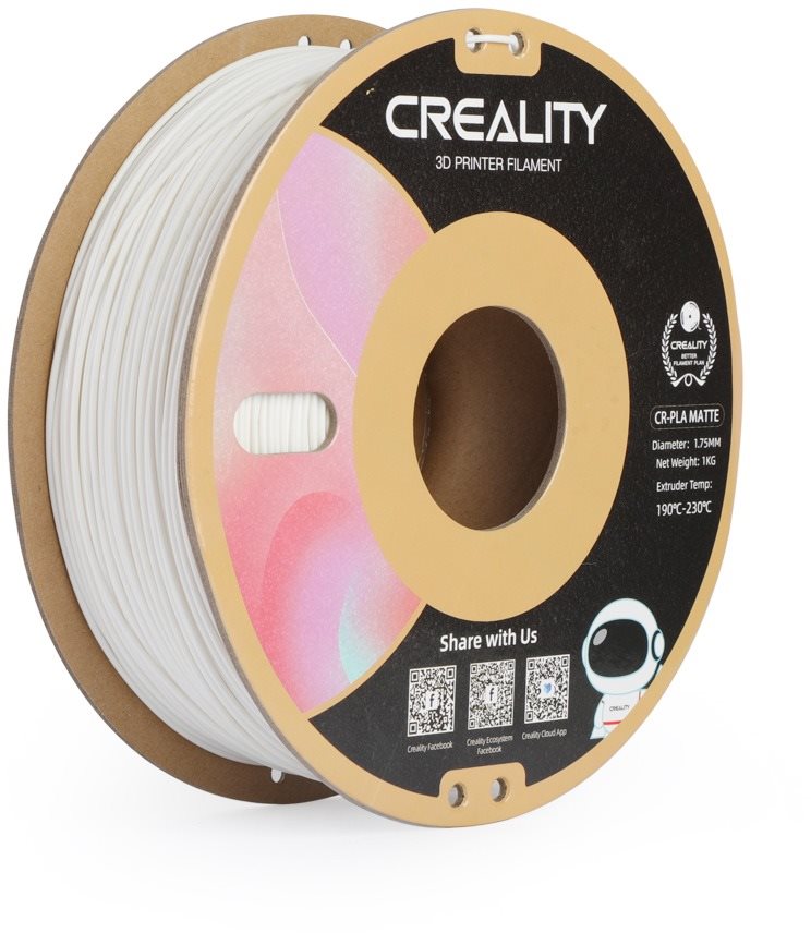 3D nyomtatószál Creality CR-PLA matt gipsz fehér