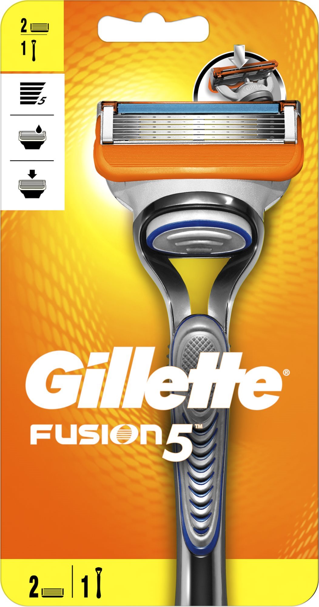 Borotva GILLETTE Fusion + 2 db pótfej