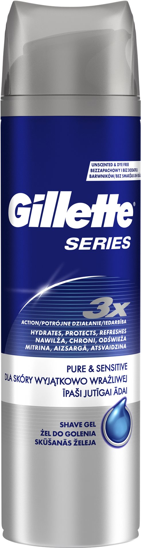 Borotvagél GILLETTE Series Sensitive 200 ml