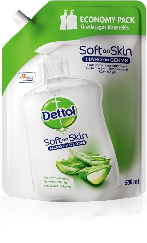 Folyékony szappan DETTOL Aloe Vera és E-vitamin folyékony szappan utántöltő 500 ml