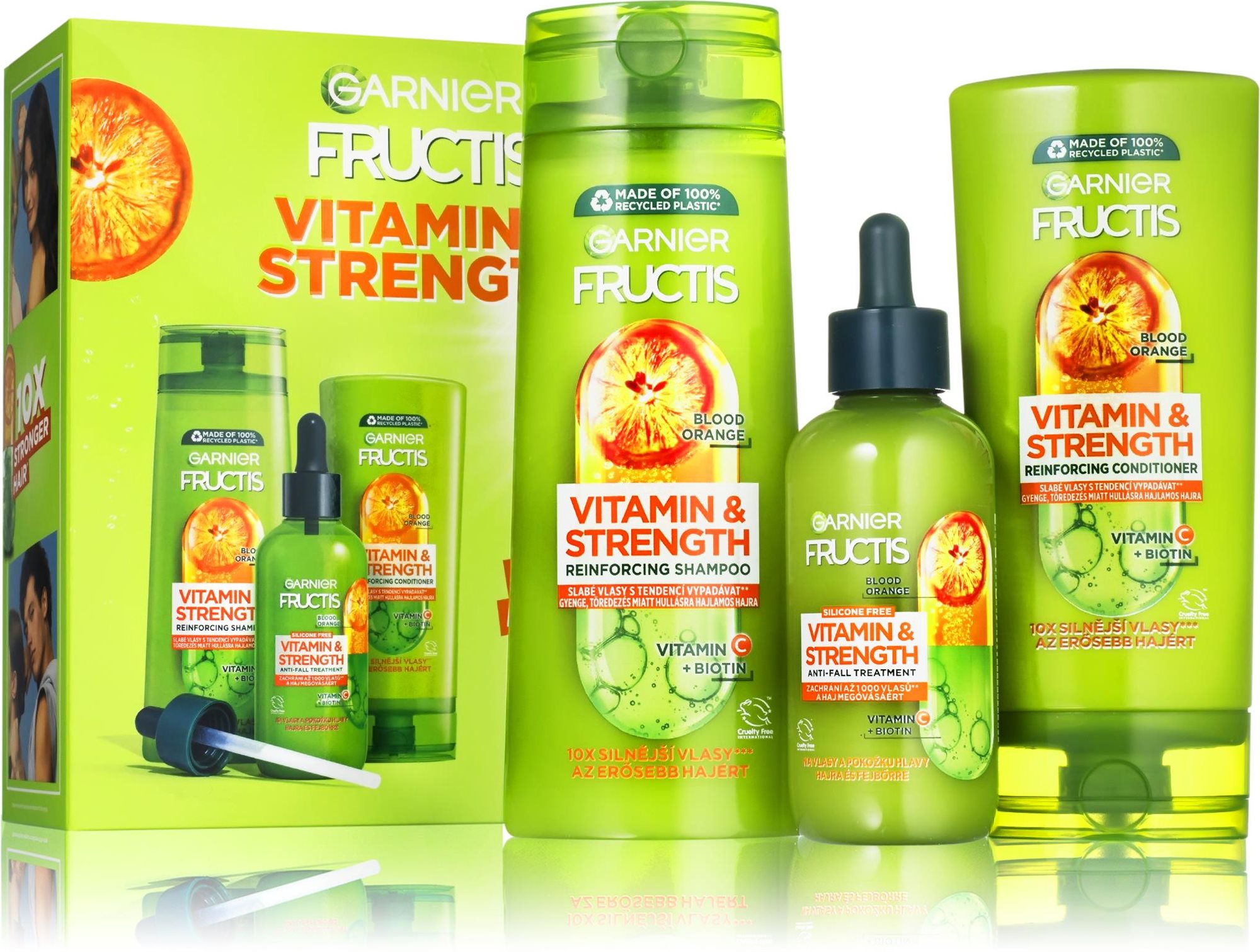 Hajápoló szett GARNIER Fructis Vitamin & Strength ajándékcsomag gyenge