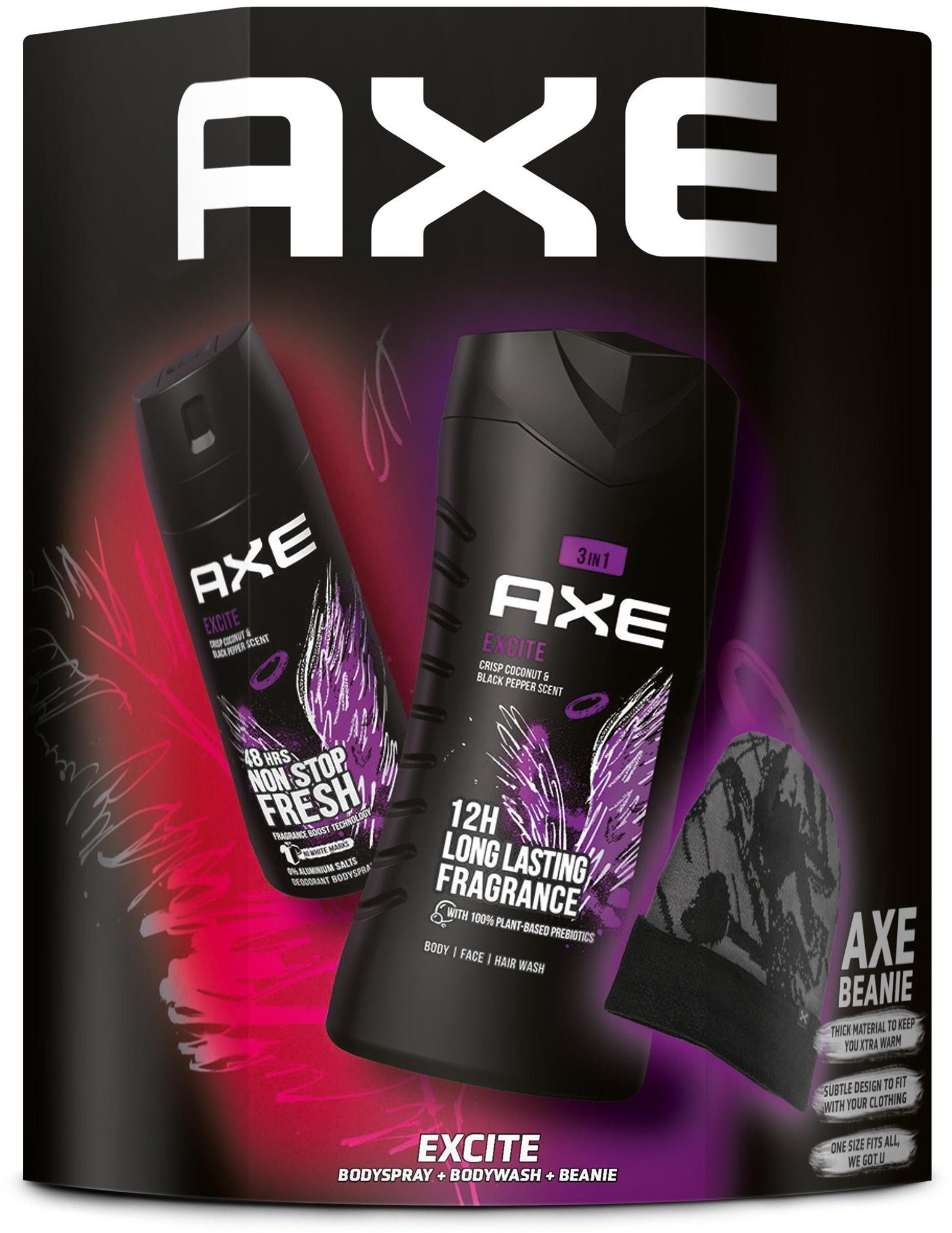Kozmetikai ajándékcsomag AXE Excite doboz sapkával X22