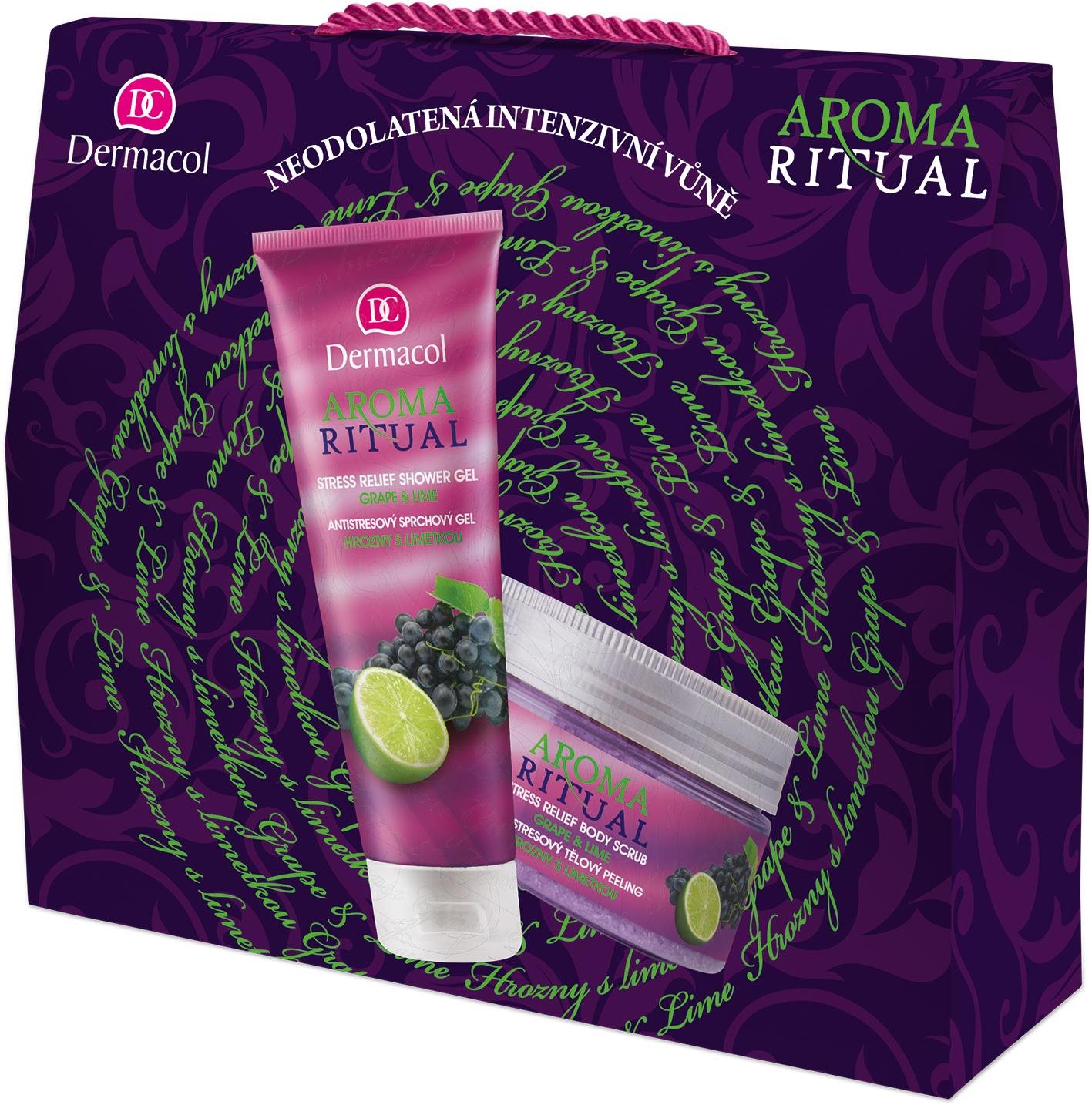 Kozmetikai ajándékcsomag DERMACOL Aroma Ritual Szőlő lime-mal II.